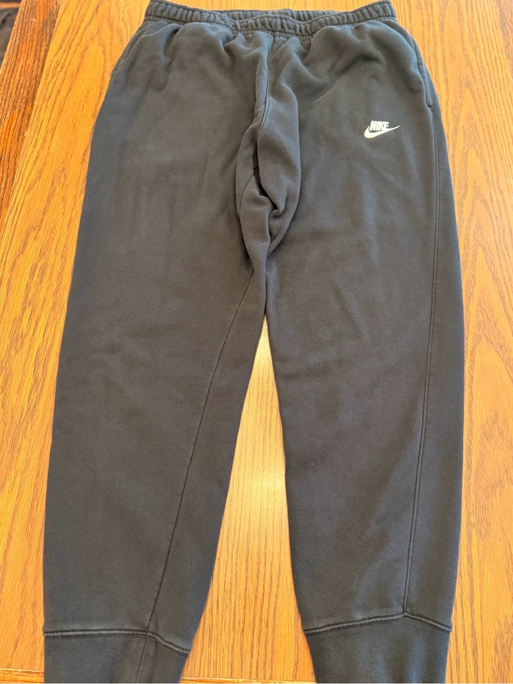 Nike Black Men's Fleece Joggers with White Swoosh